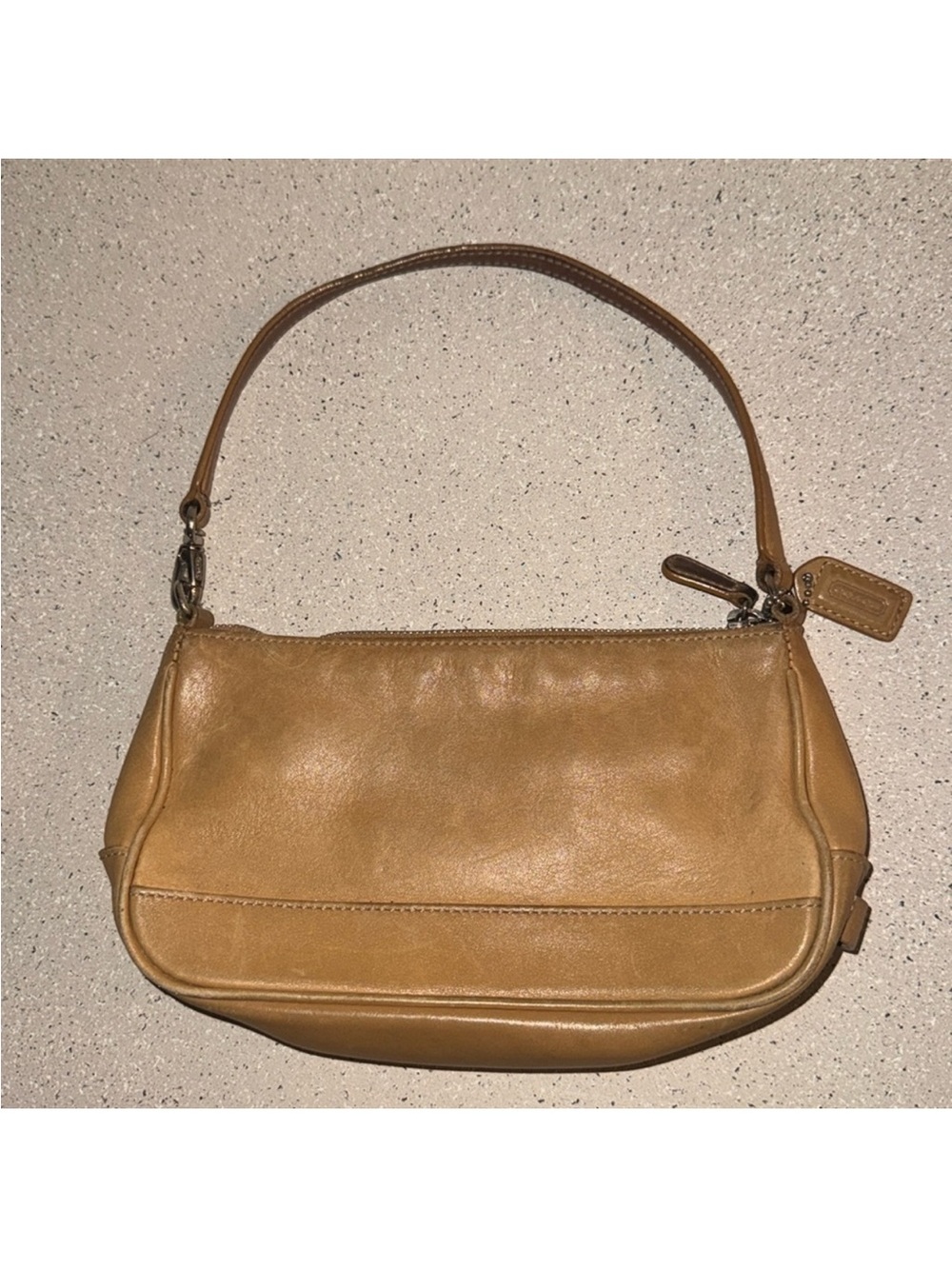 Coach Bag Y2K Hampton Demi Baguette Shoulder Bag Tan Vintage